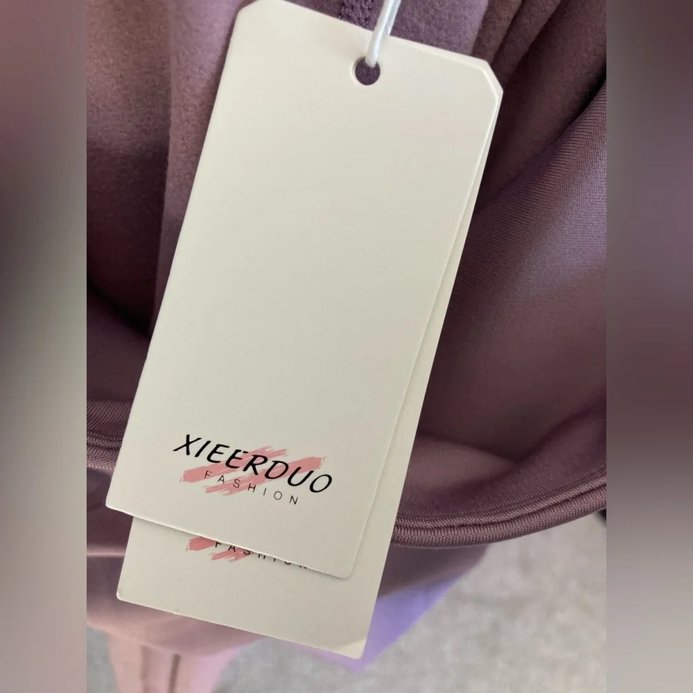 XIEERDUO Athletic Light Purple Athletic Leggings - Picture 2 of 4